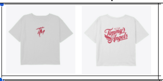 Timmy's Angel White Crop Tee