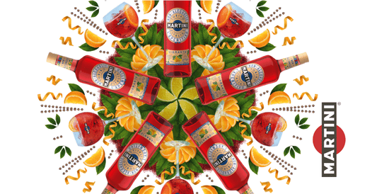 Martini Kaleidoscope Print Towel