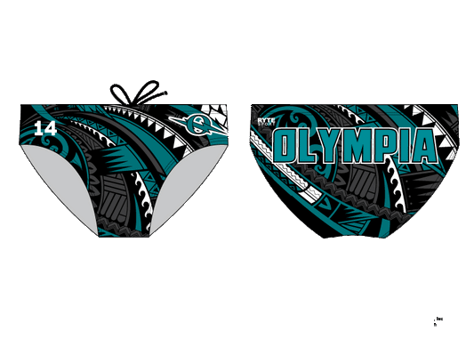 Olympia High School (FL) 2019 Water Polo Custom Boy's Water Polo Brief - Personalized