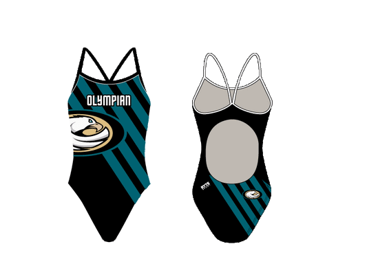 Olympian 2020 Custom Women’s Active Back Thin Strap Swimsuit