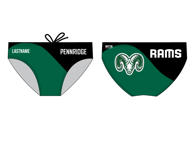 Pennridge High School Water Polo 2019 Custom Men's Water Polo Brief - Personalized