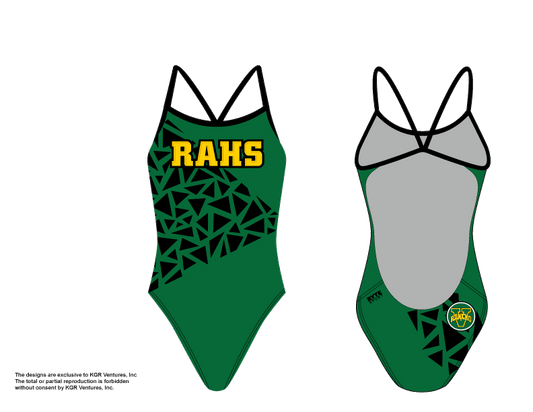 Rancho Alamitos High School Swim 2019 Custom Women's Open Back Thin Strap Swim Suit