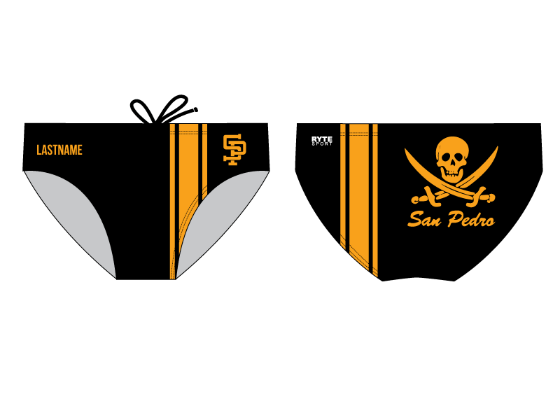 San Pedro High School Custom Men's Water Polo Suit - Personalized