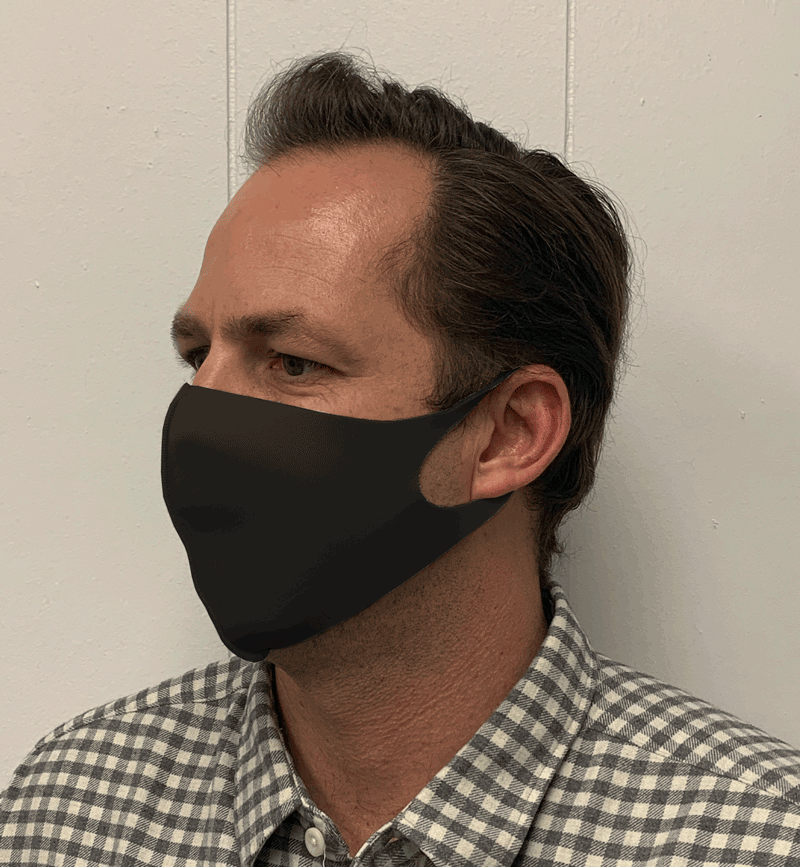 Solid Black Olson Face Mask