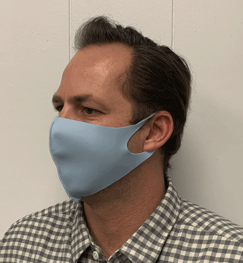 Solid Light Blue Olson Face Mask