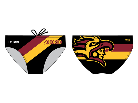 Solorio High School Water Polo 2019 Custom Men's Water Polo Brief