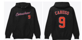Caruso Script on Black Hoodie