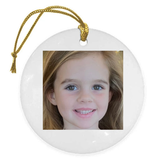 3" Personalized Custom Christmas Ornament - Upload your Child's Face