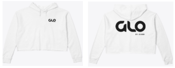 GLO - Crop Hoodie - White