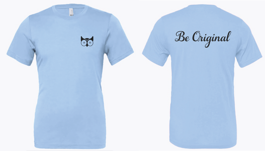 Owl Face Tee - Carolina Blue