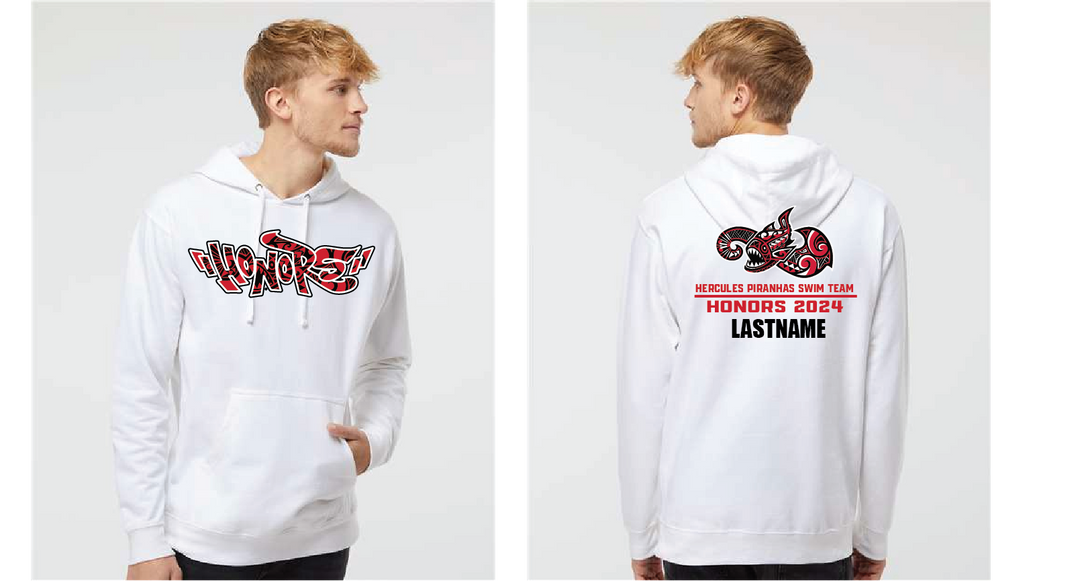 CUSTOM Hercules Adult Honors Hoodie - White