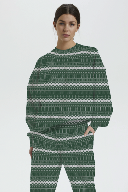 Custom Green and Christmas Sweatsuit