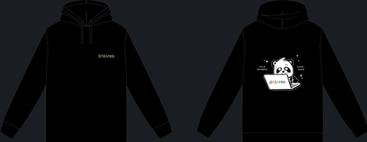 UCLA Datares Black Hoodie with Front and Back Logos