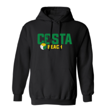 Mira Costa Beach Volleyball 2025 Black Hooded Sweatshirt