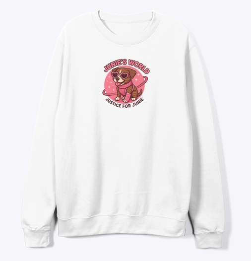 Junie MERCH! White Crewneck Sweater