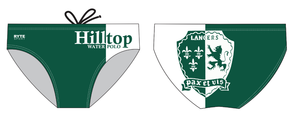 Hill Top High School Custom Men's Water Polo Brief