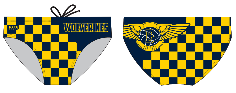 Bellevue High School Custom Men's Water Polo Brief