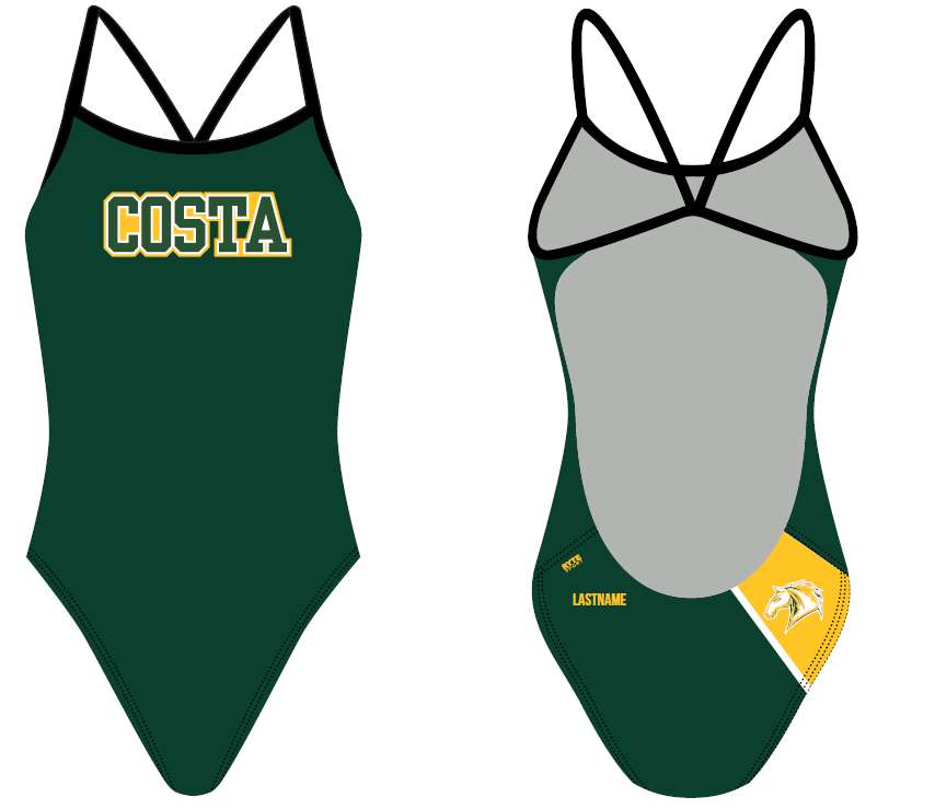 Mira Costa High School Swim Team 2019 Women's Open Back Swimsuit