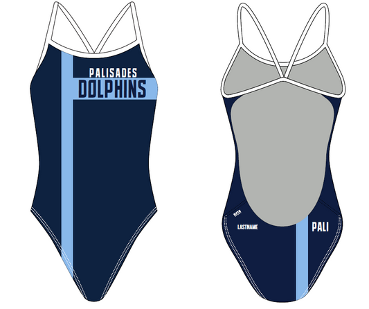 Palisades Charter High School Swim and Dive Team Open Back Thin Strap Swimsuit