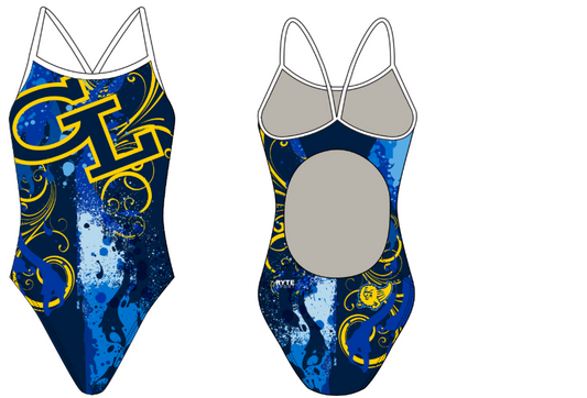 Grand Ledge High School Custom Women's Active Back Thin Strap Swimsuit
