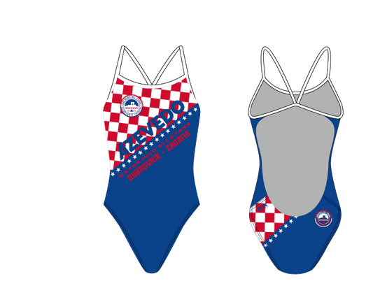 Azevedo Croatia Open Back Thin Strap Swimsuit 2020