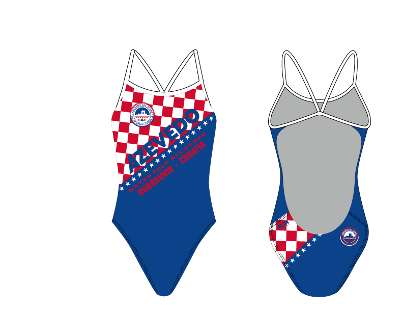 Azevedo Croatia Open Back Thin Strap Swimsuit 2020