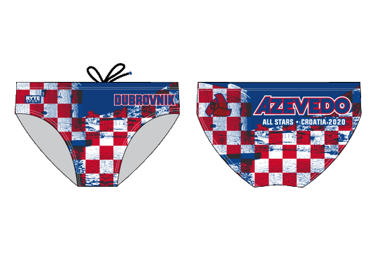 Azevedo Croatia Water Polo All Stars 2020 Checkered Men's Water Polo Suit