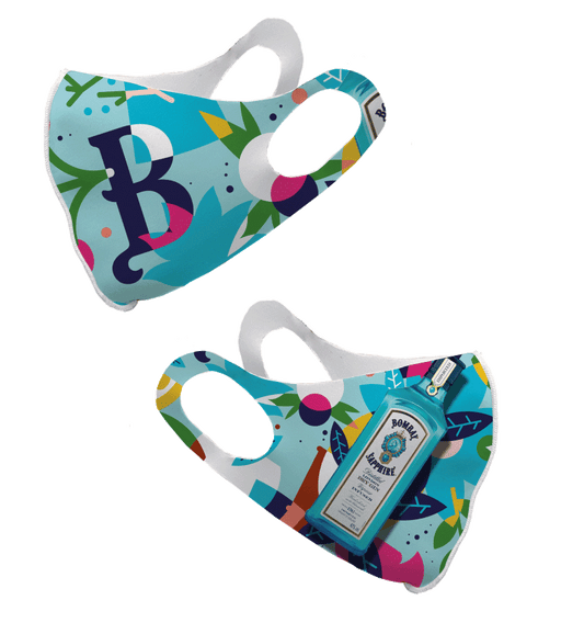 Bombay Sapphire Bottle  Olson Face Mask
