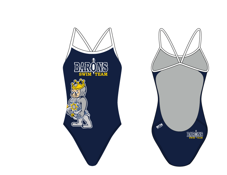 Bonita Vista Swim Team Women's Open Back Thin Strap Swimsuit