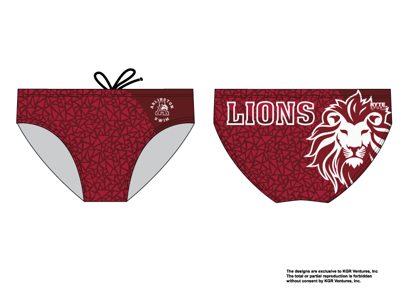 Arlington High School Swim 2020 Custom Men's Swim Brief - Personalized
