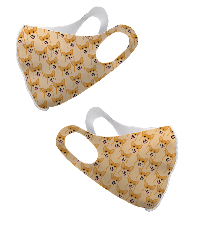 Corgi Pups Olson Face Mask