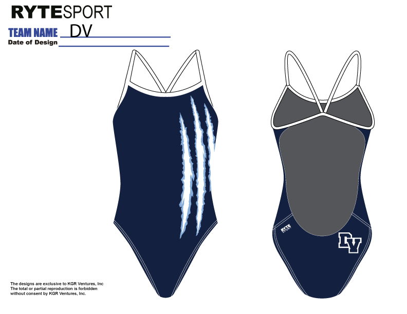 DVHS Open Back Thin Strap Swim Suit