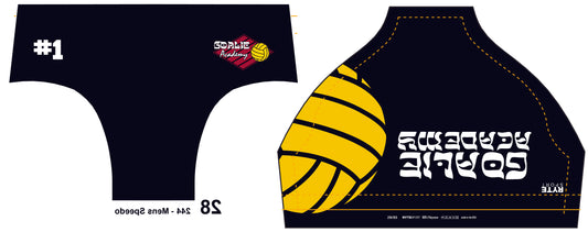 ElDad Goalie Black Custom Men's Water Polo & Swim Brief