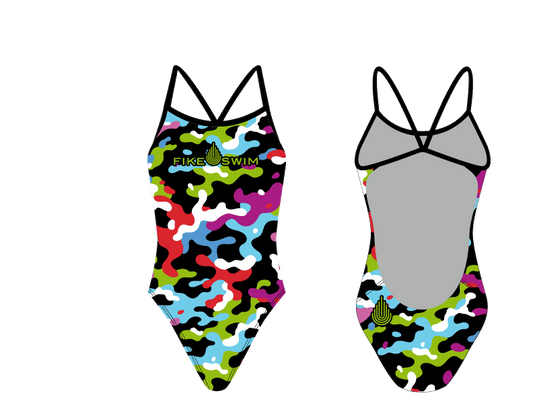 Fike Custom Camo Open Back Swim Suit