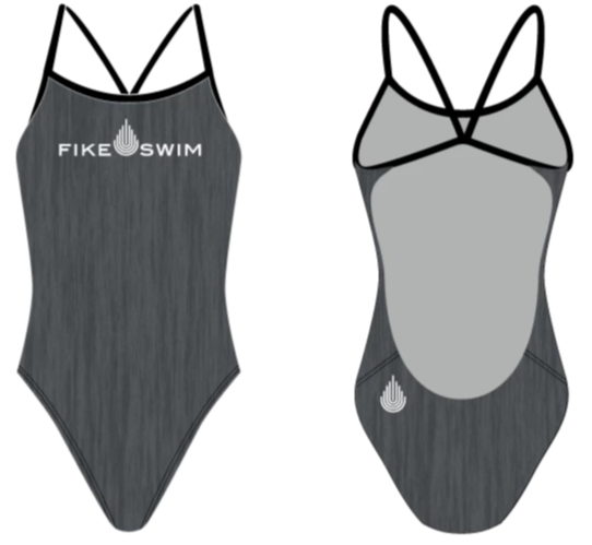 Fike Custom White Open Back Swim Suit