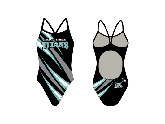 Grand Terrace High School Swim 2019 Custom Women’s Active Back Thin Strap Swimsuit