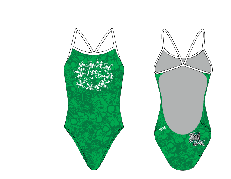 Hilltop High School (SD) 2019 Swim Team Women's Open Back Thin Strap Swimsuit