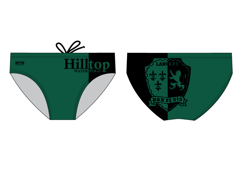 Hilltop High School Water Polo 2019 Custom Men's Water Polo Brief