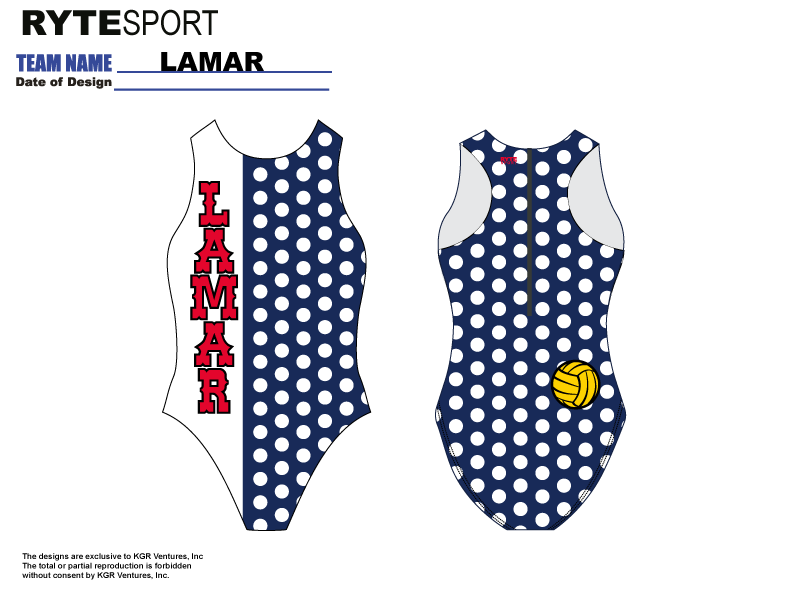 Lamar High School Water Polo 2020 Custom Women's Water Polo Suit