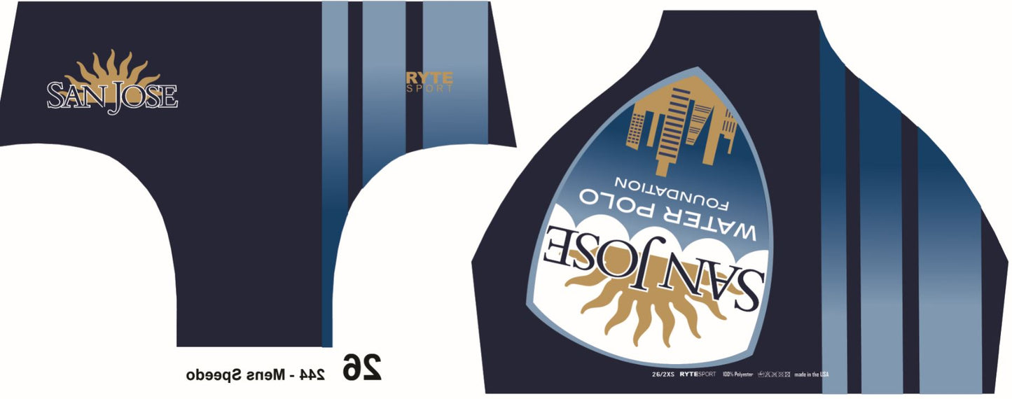 San Jose Water Polo Foundation Custom Men's Swim & Water Polo Brief