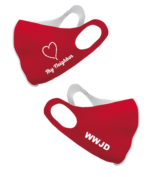 WWJD Olson Face Mask Red