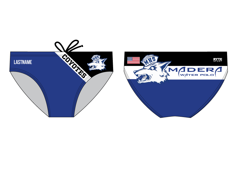 Madera High School Water Polo 2019 Custom Men's Water Polo Brief - Personalized