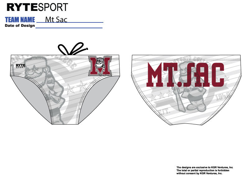 Mt Sac 2018 Swim Team Custom Men's Brief