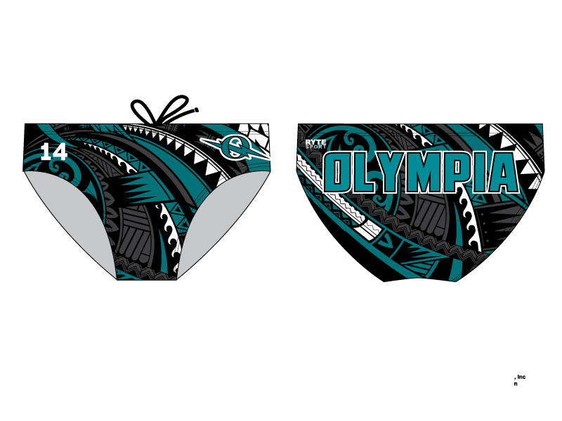 Olympia High School (FL) 2019 Water Polo Custom Boy's Water Polo Brief - Personalized