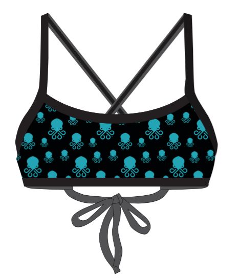 Kraken Racing Custom Multi Logo Bikini Top