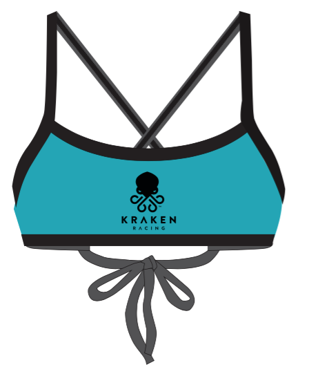 Kraken Racing Custom Teal Bikini Top