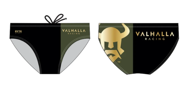 Valhalla Racing Custom Men's Swim Brief Large Logo