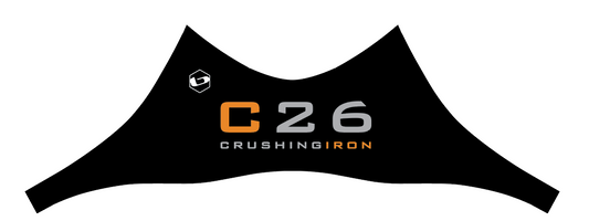 C26 Tri Tie up top Black Orange