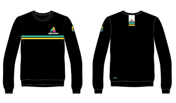 Azevedo Water Polo Black Unisex Adult Crew-Neck Sweatshirt