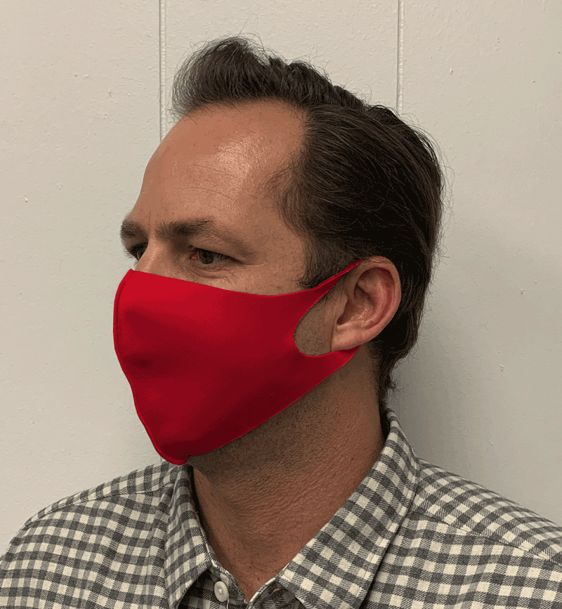 Solid Red Olson Face Mask
